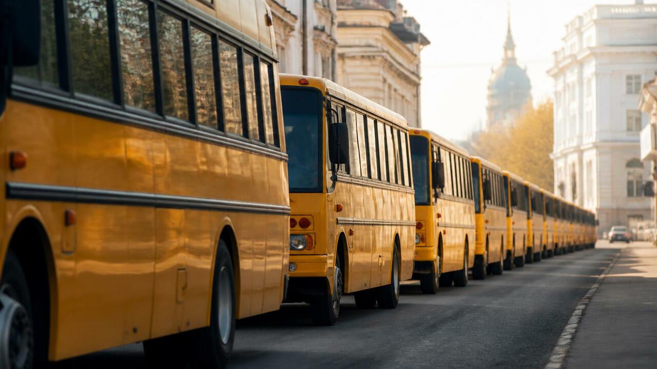 В Удмуртии 1 сентября школьные автобусы вышли н...