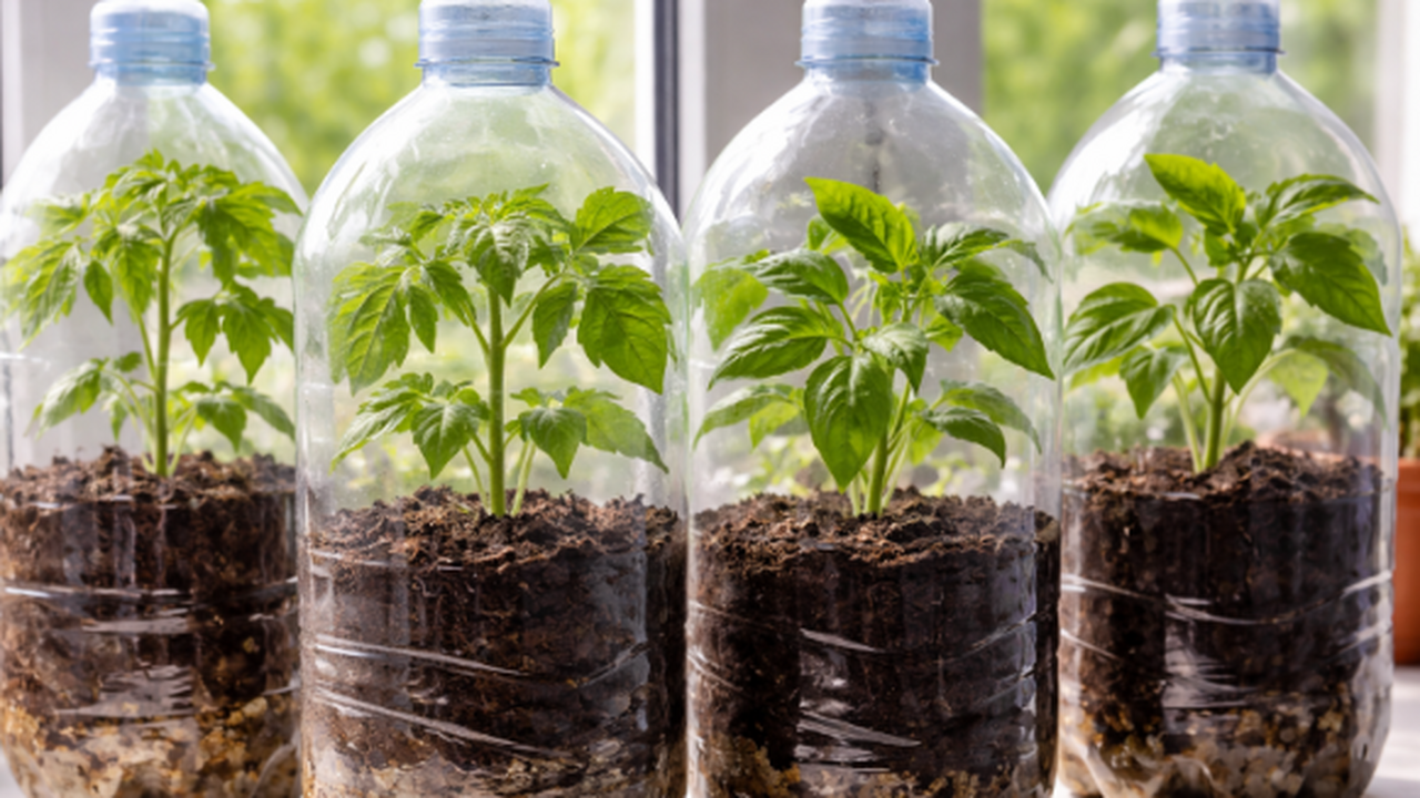 Выбросите старые контейнеры: рассада в пятилитровых бутылках растет быстро, мощно и без лишней мороки Опытные дачники всё чаще выращивают томаты и пе...