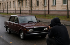 В Ижевске водитель ВАЗ-2107 устроил фотосессию ...